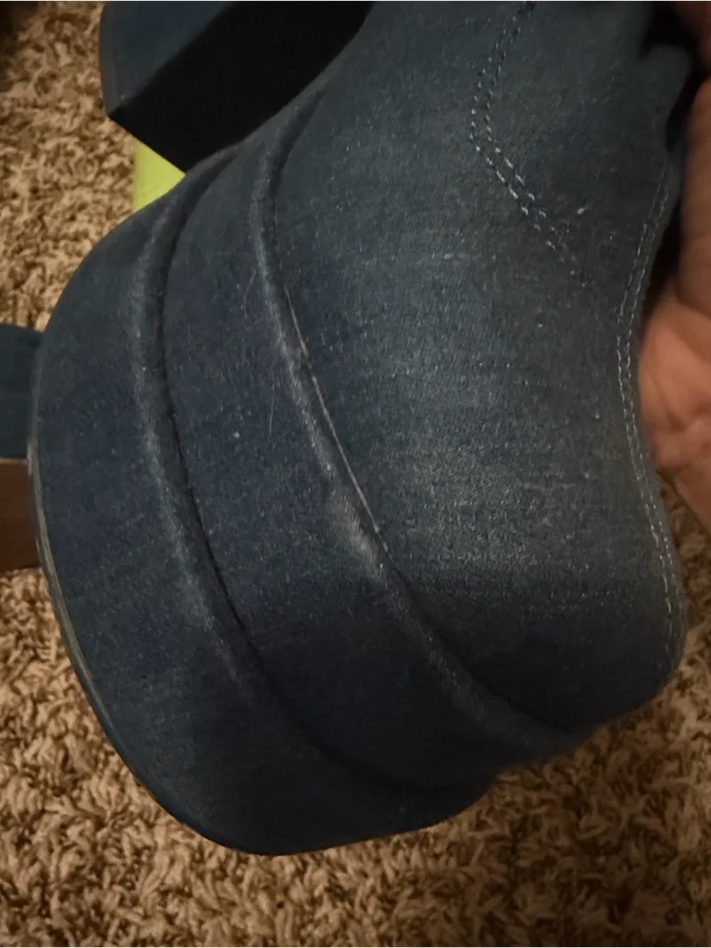 Steve Madden Denim-Look Blue Platform Over-the-Knee Boots